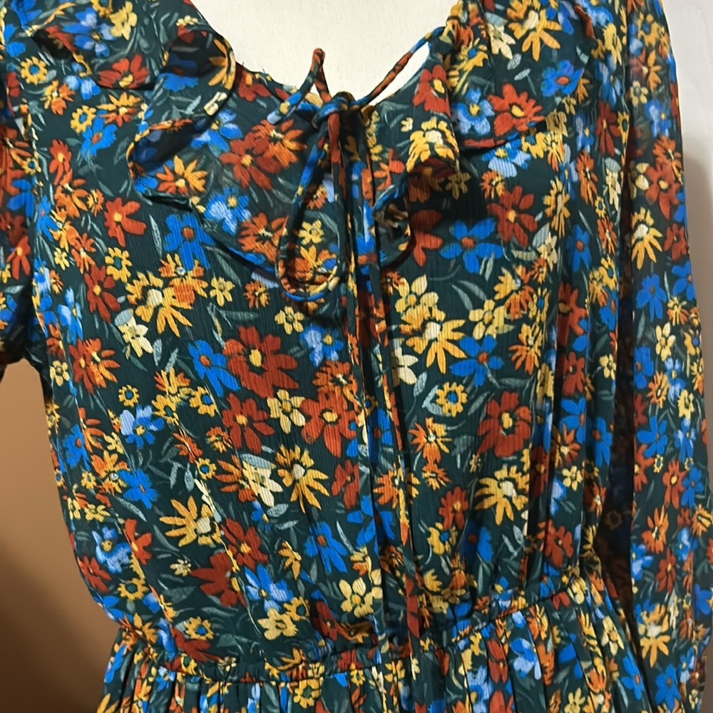Calvin Klein Women’s Long Sleeve Floral Dress Brand new w/out tags Size 8 - Picture 7 of 10
